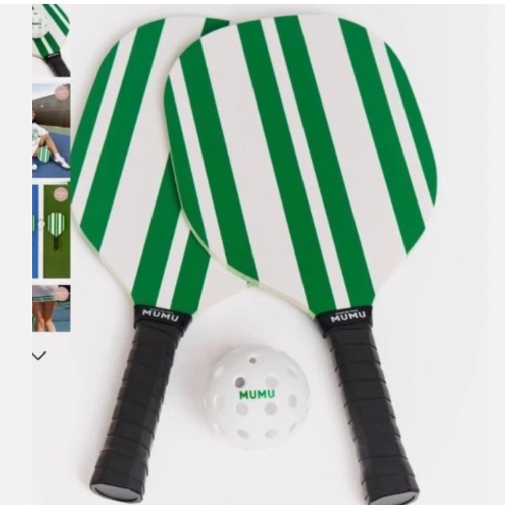 Show Me Your Mumu FabFitFun Pickle Ball Set Green and White